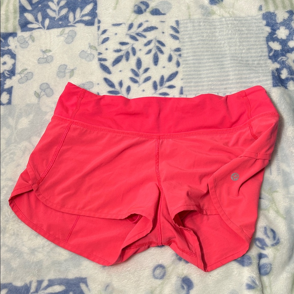 Lululemon Athletica Coral Athletic Shorts